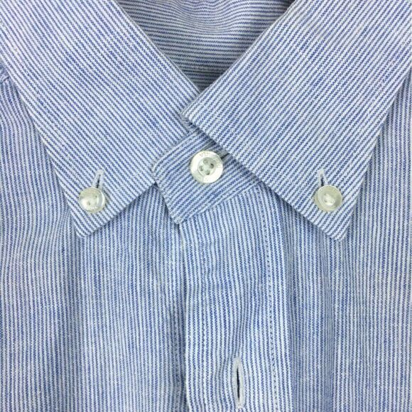 Vineyard Vines Long Sleeve Mens Shirt Small Light blue with very fine pinstripe - Picture 2 of 7